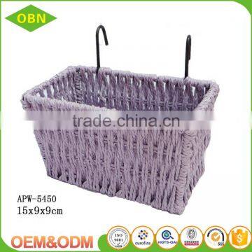 Hot Sale Colorful Paper Twine Woven Kids Bike Basket Bicycle Front Basket photo-3