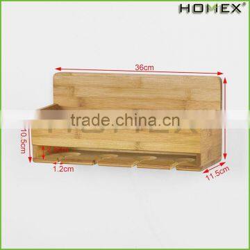 Bamboo hanging wine glass rack/ wine wall rack Homex-BSCI