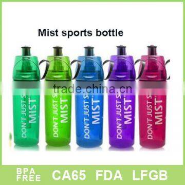 Dual Functional Water Drink and Spray Mist Squeeze Bottle Sport Water Bottle With Mist Sprayer photo-2