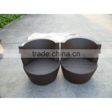 Wicker Rattan Stackable Patio Bullet Garden Coffee Set photo-2