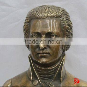 Cast bronze statues bust sculpture