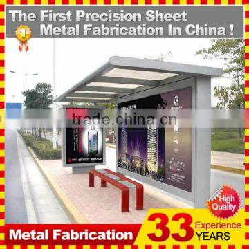 OEM metal bus station shelters with bench