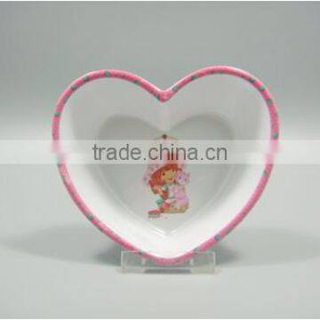 Heart Shaped High Quality Melamine Salad Bowl for Children