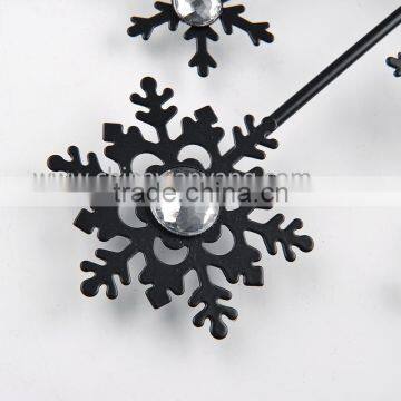 Home Decoration Metal Wall Digital Clock Snow Flower photo-4
