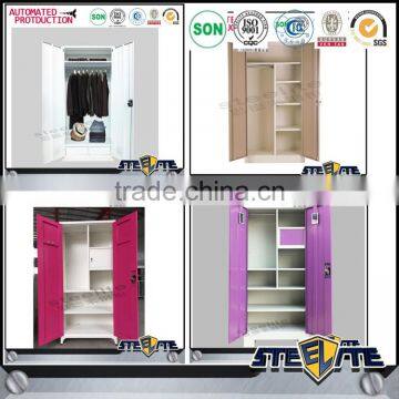 China Factory Steel Almirah Online Shopping/Clothes Cupboard Design/2 Door Iron Cupboard photo-6