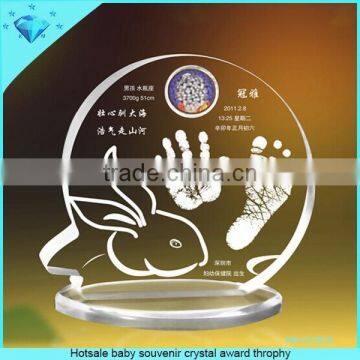 Hotsale baby souvenir crystal award throphy