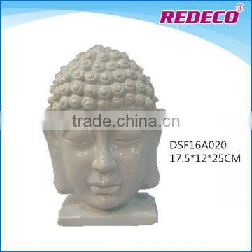 2017 beautiful ceramic buddha head for home decor