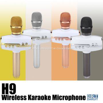 Drt H9 Wireless Karaoke Microphone 2017 New K Song Portable Wireless Bluetooth Microphone with Bluetooth Speaker