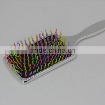 2016 rainbow paddle brush, squre rainbow brush, popular paddle brush