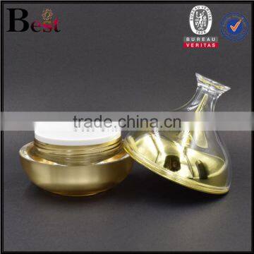 Kiss Shaped Luxury Acrylic Cream Jar Gold Color photo-2