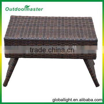 Outdoor Foldable Wicker Side Table Patio Furniture