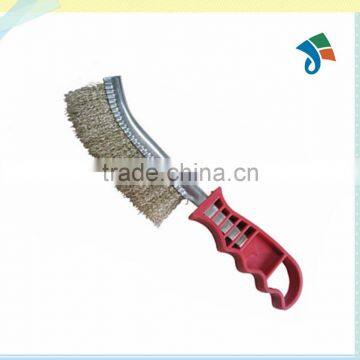 plastic handle cleaning and polishing brass wire brush