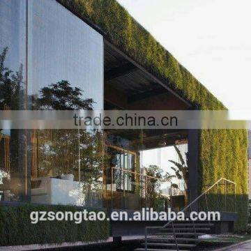 Guangzhou Factory price plastic plant green wall for outdoor decorating