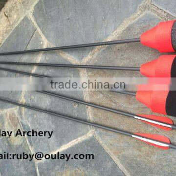 Red Foam Tipped 500sp*30inch Hybrid Carbon Arrows