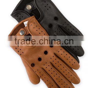 Hot selling 100% leather driving glove with holes