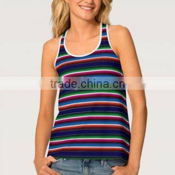 Custom Plus Size Women's All-Over Print Racerback Mexican Serape Tank Top Made In China