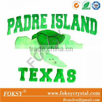 Padre Island TEXAS custom 3d flock heat transfer Sea turtle