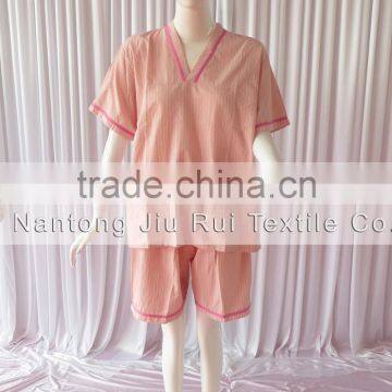 Pink/Blue Korean Style Sweat Steaming Clothes Striped Pajamas Unisex Tracksuit Plus Size Pajamas For Spa photo-4