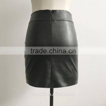 Designer One Piece Short Dress pu Leather Very Short Mini Skirt Running Skirts