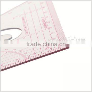 Kearing High Quality Plastic Scale Rulers With Goniometer 1:3 &1:5 Sanwich Line Ruler for Fashion Design#8535 photo-5