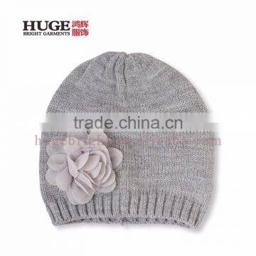 3D Flower Metallic-Threaded Knitted Caps For Women photo-3