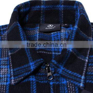 2016 Hot Sale Oem Service Menprinting Plaids Long Style Polar Fleece Jacket photo-4
