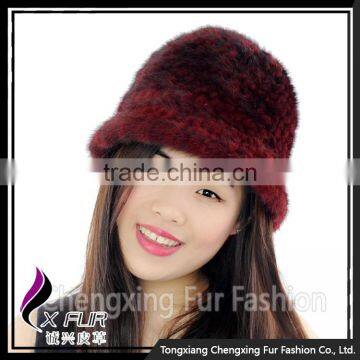 CX-C-71 Custom Hat Wholesale Knit Mink Fur Fashion Winter Hats