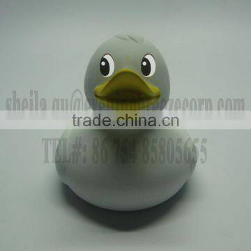 Wholesale Floating White Rubber Duck , Promotional White Duck With Logo Imprint, Baby White Bath Duck Toy photo-2