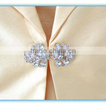 Fancy Lace Micado 3 Pieces Women Church Suit Business Suits With Pretty Buckle photo-6