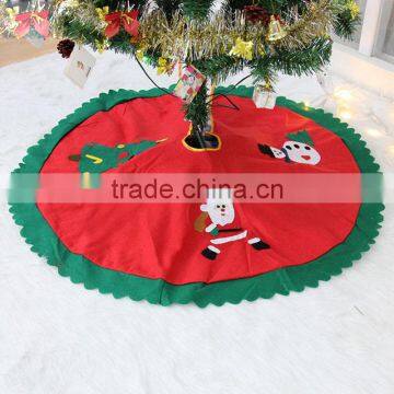 HD1044 Red color 100cm Christmas tree skirt