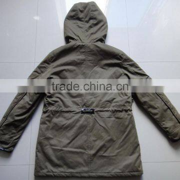 Women Green Colour Fashion Padded Hoody Parka photo-2