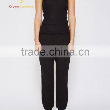 Women Cashmere Sleeveless Top Round Neck Knitted Pullover photo-3