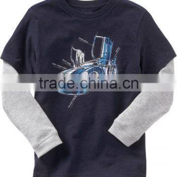 BOYS T SHIRTS WITH CONTRAST SLEEVES