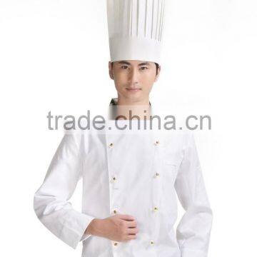 Juqian Cheap Long Sleeve White Chef Coat Chef Uniform Sets With High Hat photo-6