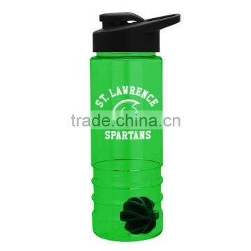 USA Made 24 oz Tritan Salute Shaker Bottle With Drink-Thru Lid - BPA-free, Features a Mixing Ball and Comes With Your Logo photo-2