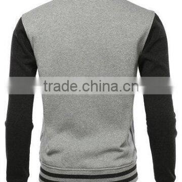 Custom Men's Cotton Hoodie Baseball Varsity Jacket in Different Colors