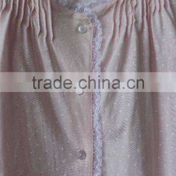 Fashion Workmanship Lady's Pajamas Set With Full Fabric Print and Lace Decoration photo-3