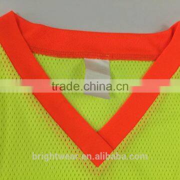 ANSI 107 V-neck 3M5510 Segmented Reflective Tape Mesh USA Protective T-shirt