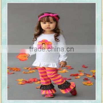 Wholesale children clothes turkey embroidery design baby thanksgiving product