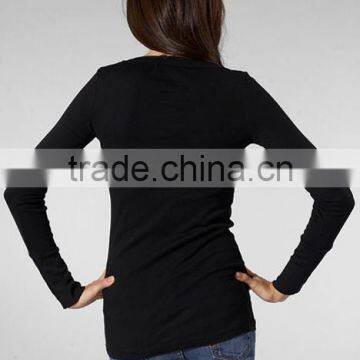 Modal Long Sleeve Raw Edges Band Crew For Women photo-3