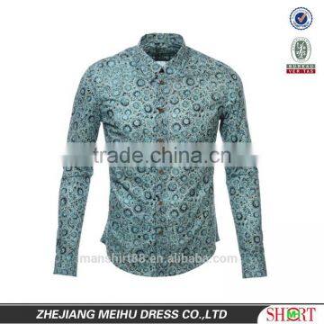 2017 latest fashion wooden button printed tuxedo shirt