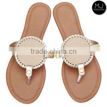 Stocked hot color lady sandal shoe
