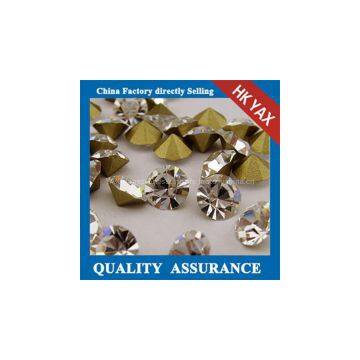China Factory rhinestone point back,hot selling loose pointed back rhinestone,high quality glass point back rhinestone