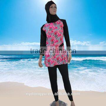 Arabian Middle East muslim swimwear bikini/jlg dot flower muslim bikini swimwear/ fancy bikini set swimwear beachwear