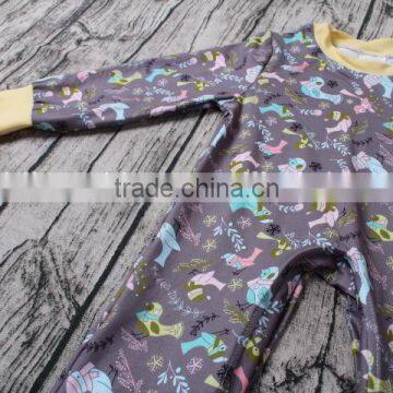 Latest Long Sleeve Cute Animal Printed Winter Thick Knit Cotton Soft Infant Baby Girl Romper photo-3