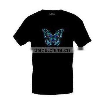 [Stunningl]Wholesale 2009 fashion hot sale T-shirt A43,el t-shirt,led t-shirt