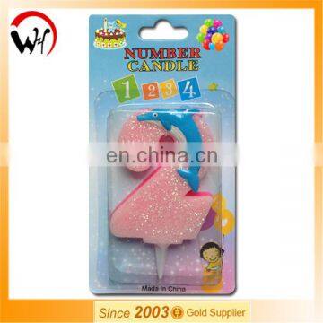 EN71 new arrival dolphin number 2 birthday candle