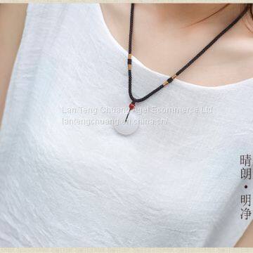 Diayam Natural Xinjiang Kunlun Jade Jade Buckle Jade Lovers Couple Jade Fall White Jade photo-3