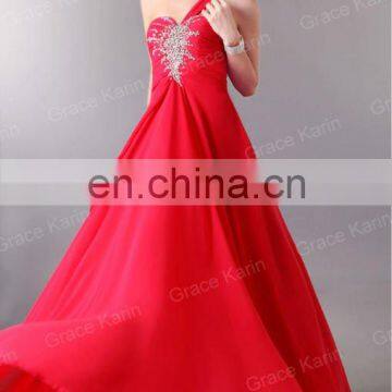 2015 New Arrivals Embroidery Beaded Elegant Black One Shoulder Designer Evening Dresses CL3120-1 photo-5