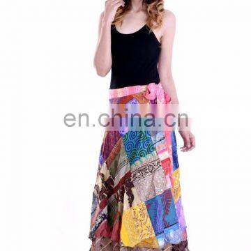 Indian Beautiful Rapron Skirts Party Dress For Women Knee Length Wrap Skirts Summer Fashion Beach Skirts Long Skirt Maxi Beach